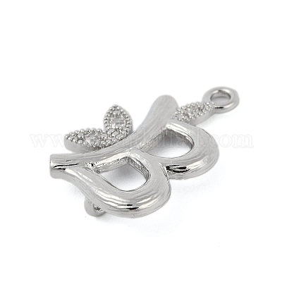 Латунные хрустальные стразы буквы звенья соединительные подвески&nbsp;KK-S395-06P-B-1