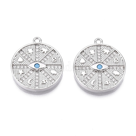 Латунные микро проложить кубического циркония подвески KK-S356-012P-NF-1