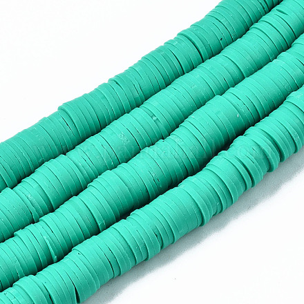 Handmade Polymer Clay Beads Strands CLAY-R089-8mm-141-1