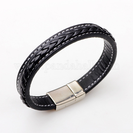 Bracelets de cordon imitation cuir X-BJEW-N0011-029B-1
