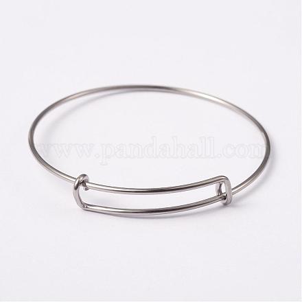 Bracelet extensible réglable en 304 acier inoxydable fabrication de bracelet BJEW-L604-10-1