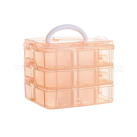 3-stöckige Aufbewahrungsbox aus transparentem Kunststoff CON-PW0001-036B-1