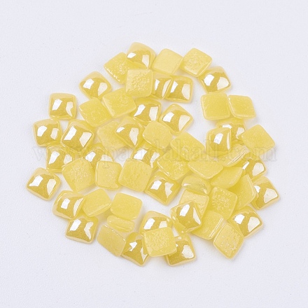 Cabochons de cristal perlado X-GGLA-J006-4x4mm-10-1