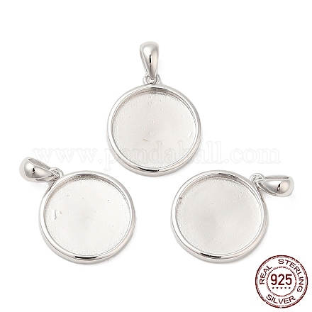 925 серебряный кулон с родиевым покрытием в оправе из кабошона STER-I017-017P-1