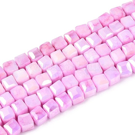 Антикоррозийные гальванические стеклянные бусины GLAA-T025-4mm-10G-1