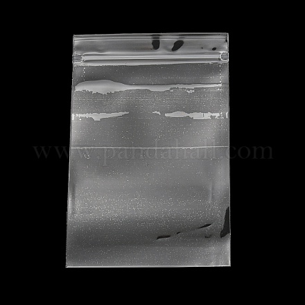 透明なプラスチックジップロックバッグ  再封可能な包装袋  長方形  透明  12.2x8x0.15cm  片側の厚さ：2.9ミル（0.075mm） OPP-Q005-01C-1