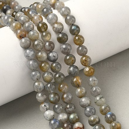 Природные лабрадорита бисер нитей&nbsp;G-U017-6mm-01-A-1
