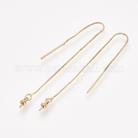 Brass Stud Earring Findings KK-S348-411G-1
