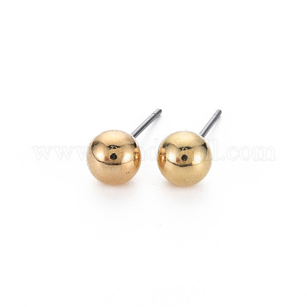 Boucles d'oreilles en forme de boule de perles en plastique ABS pour femmes EJEW-S213-01B-A01KC-RS-1