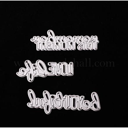 Word Frame Metal Cutting Dies Stencils DIY-WH0019-14-1