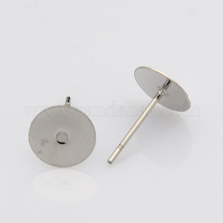 Accessoires de puces d'oreilles en 304 acier inoxydable STAS-N019-17-8mm-1