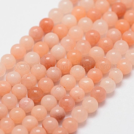 Natürliche rosa Aventurin Perlen Stränge G-N0185-04-3mm-1