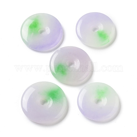 Pendentifs teints en jade blanc naturel G-Q016-05D-02-1