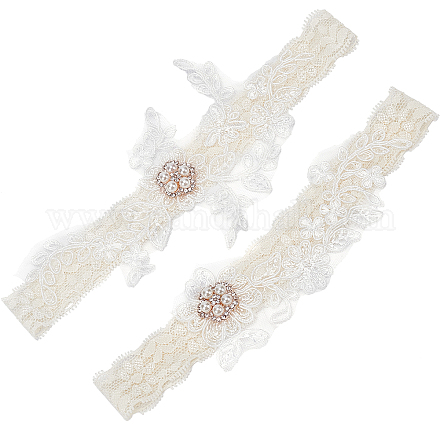 Elastische Brautstrumpfbänder aus Spitze OCOR-WH0020-08-1