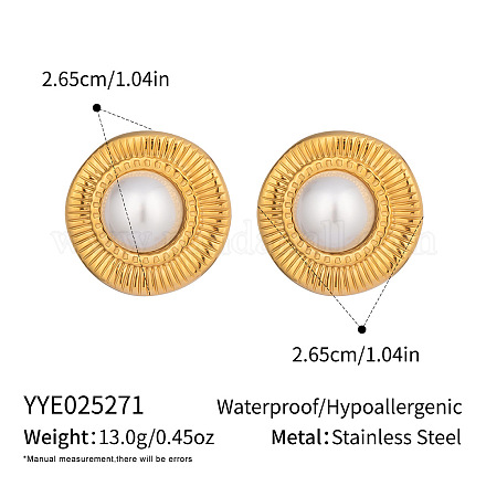 Круглые серьги-гвоздики из нержавеющей стали 304 для женщин BT6282-1-1