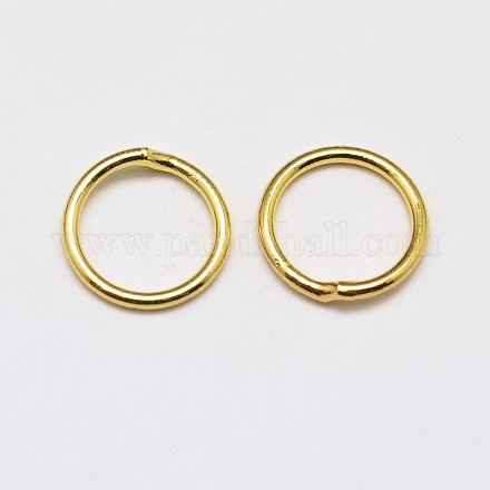 Rack Plating and Vacuum Plating Brass Closed Jump Rings KK-I598-13G-10mm-RS-1