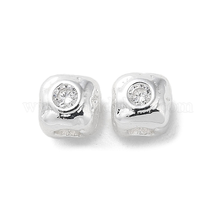 Латунные микро проложить кубического циркония бусы KK-P256-09S-01-1