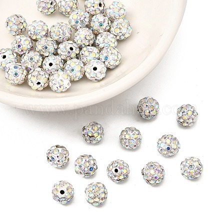 Бусины со стразами RB-H284-6MM-Half-RB-1