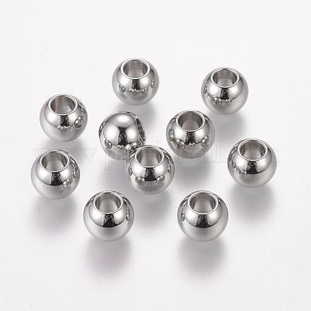 304 Stainless Steel European Beads X-STAS-E034-1-1