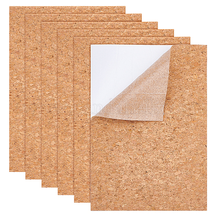 BENECREAT 6 Sheets 21x30cm Self-Adhesive Cork Sheets DIY-BC0004-87-1