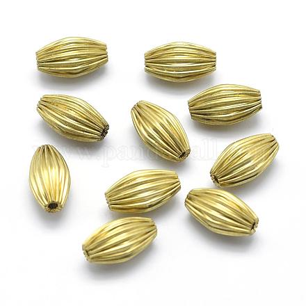 Brass Corrugated Beads KK-A143-02C-RS-1