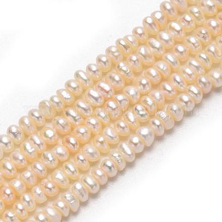 Grade a brins de perles de culture d'eau douce naturelles PEAR-L003-A-03-1