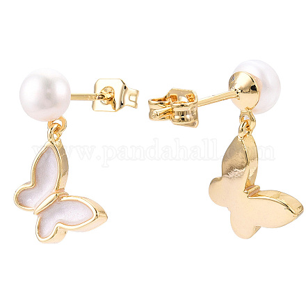 Orecchini pendenti con perle naturali PEAR-N020-05M-1