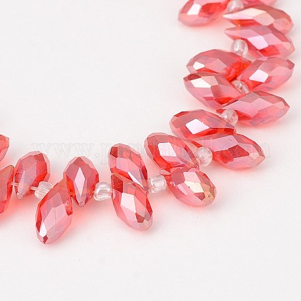 Electroplate Glass Beads Strands EGLA-J068-AB02-1