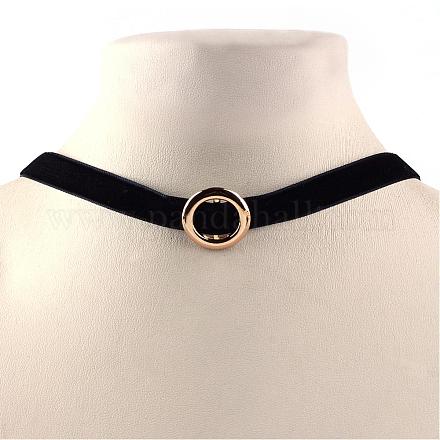 Gothic Style Velours Cord Choker Necklaces NJEW-Q291-36-1