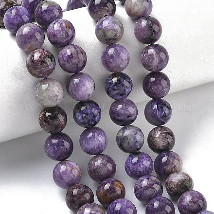 Естественно чароитовыми бисер пряди&nbsp;G-C270-O02-10-1