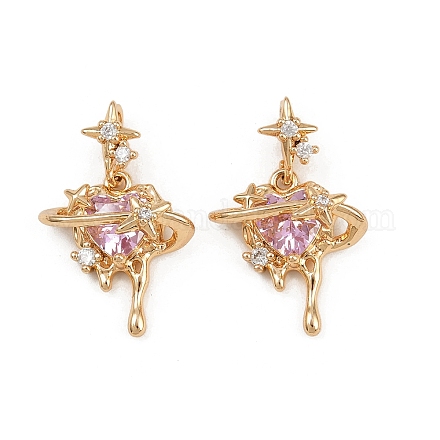 Латунные микро проложить кубического циркония подвески KK-K407-03G-1