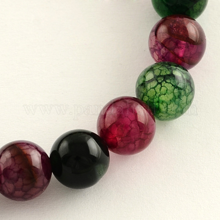 Runde gefärbt natürlichen Turmalin Edelstein Perlen Stränge X-G-R262-8mm-1