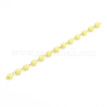 Chaîne de perles en pâte polymère faite à la main AJEW-JB00926-02-1