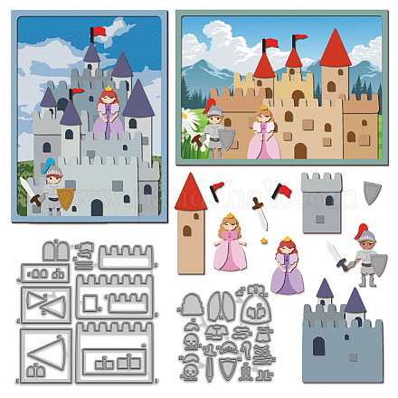 Углеродистая сталь разрезает трафареты DIY-WH0309-1933-1