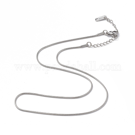 304 collana a catena a serpente tondo in acciaio inossidabile per uomo donna NJEW-K245-016B-1