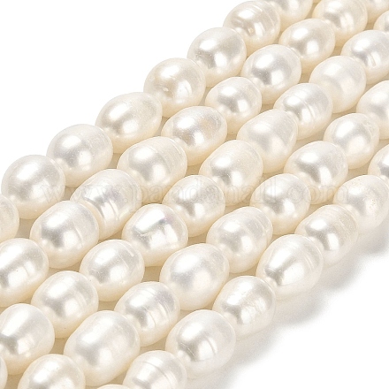 Fili di perle di perle d'acqua dolce coltivate naturali PEAR-E016-088-1