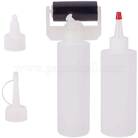 プラスチック接着剤液体容器  びんディスペンサーおよびプラスチック接着剤のびん  透明  4.5~5x13.5~14.7cm  容量：200ミリリットル TOOL-PH0016-55-1