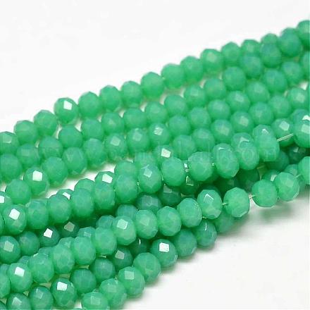 Chapelets de perles en rondelles facettées en verre X-GLAA-I033-4mm-12-1