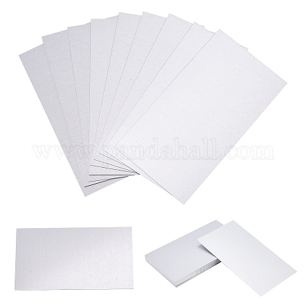 NBEADS 20 Pcs 0.5mm Thick Metal Business Card DIY-NB0006-37B-1