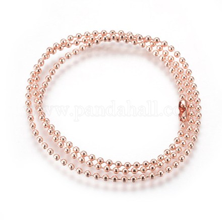 Stainless Steel Ball Chain Necklace Making MAK-L019-01A-RG-1