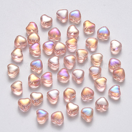 Perles de verre peintes par pulvérisation transparent GLAA-R211-02-D03-1