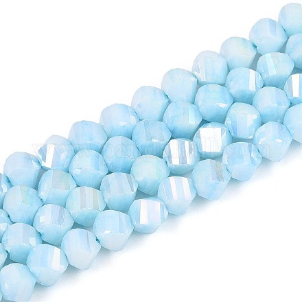 Антикоррозийные гальванические стеклянные бусины GLAA-T025-6mm-14C-1