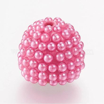 Perles d'imitation perles en plastique ABS KK-F693-01D-1