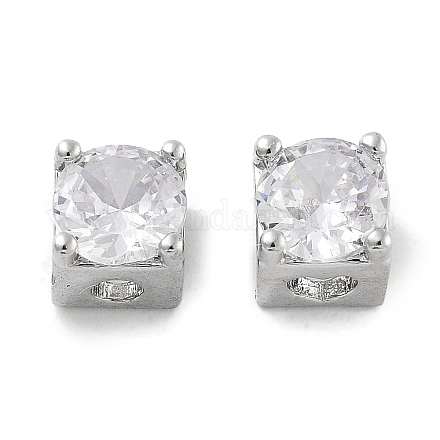 Стойки обшивки латунь микро проложить кубического циркония бусы KK-Z071-39P-1