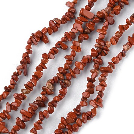 Chapelets de perles en jaspe rouge naturel G-G0003-B09-1