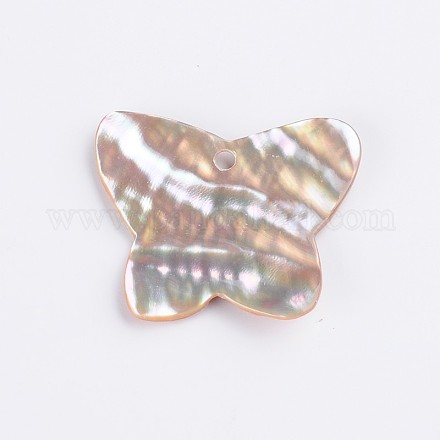 Butterfly Shell Pendants SSHEL-K001-03-1