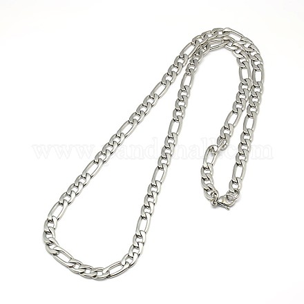 Colliers de chaîne figaro à la mode en 304 acier inoxydable pour hommes STAS-A028-N016P-1