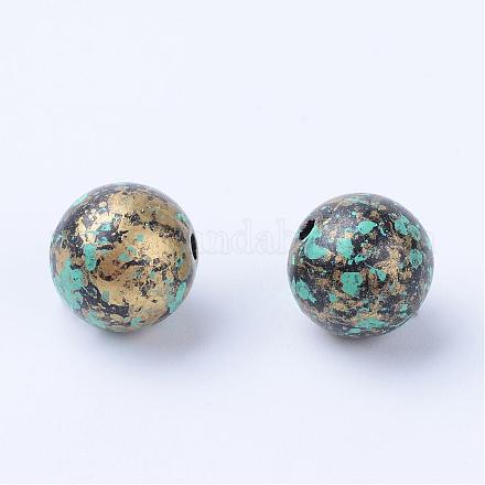 Antique Style Acrylic Beads OACR-S013-2010A-1