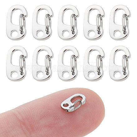 10 шт. нержавеющая сталь защелкивающийся брелок с застежкой-защелкой FIND-HS0001-70-1