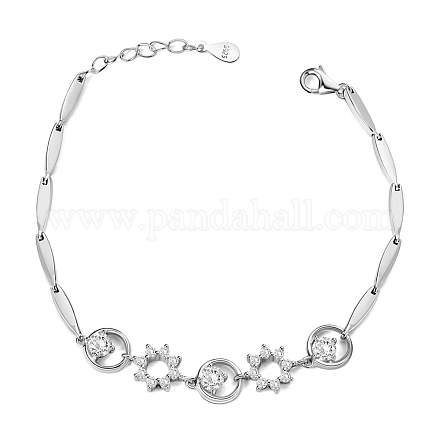 Shegrace 925 braccialetto a maglie in argento sterling JB340A-1